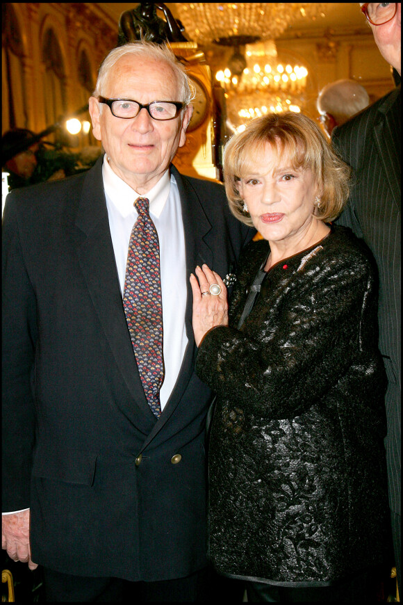 Pierre Cardin et Jeanne Moreau à Paris (2007), photo d'archives.