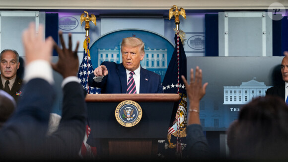 Donald Trump Donald Trump en point presse à la Maison Blanche le 18 septembre 2020.