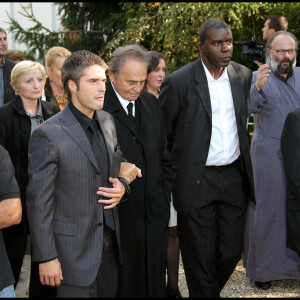 Anthony Dupray, Roger Hanin, Jacques Martial - Obsèques de Filip Nikolic à l'église russe de Sainte-Geneviève-des-Bois.
