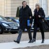 Claude Chirac et son mari Frédéric Salat-Baroux arrivent à la conférence national du handicap au palais de l'Elysée à Paris, France, le 11 février 2020. © Stéphane Lemouton/Bestimage