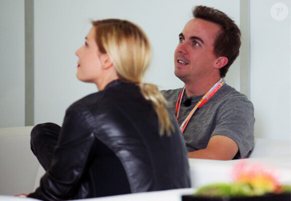 Exclusif - Frankie Muniz et sa compagne Paigey Price dans le paddock du grand prix de formule 1 de Barcelone-Catalunya le 13 mai 2017. 