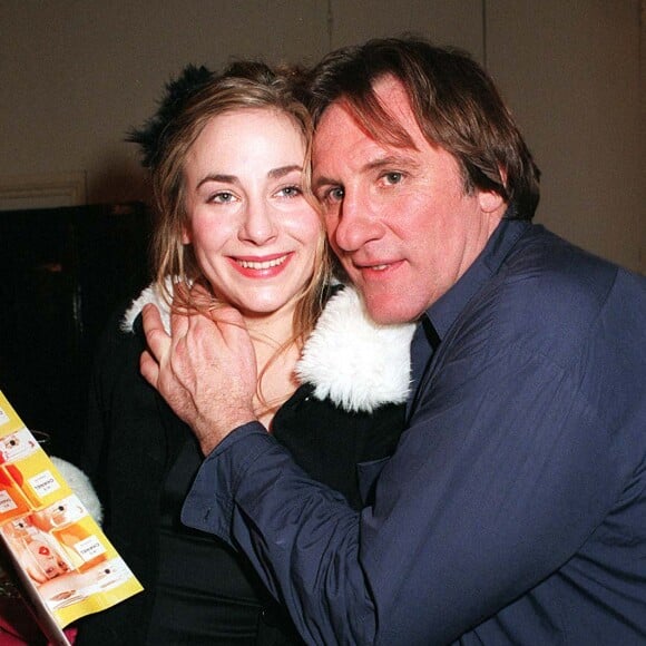 Gérard Depardieu et sa fille Julie à Paris en 1999.