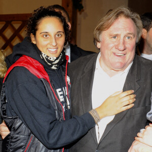 Gerard Depardieu et sa fille Roxane - Gerard Depardieu assiste a l'ouverture du marche de Noel "Gut Aiderbichl" en Henndorf en Autriche le 14 novembre 2013.