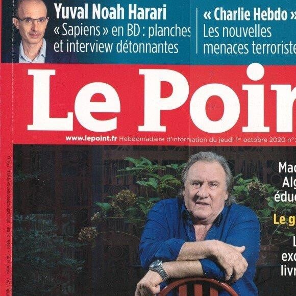 Gérard Depardieu dans le magazine "Le Point" du 1er octobre 2020.