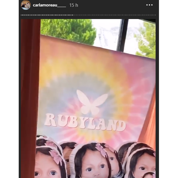 Carla Moreau et Kevin Guedj fêtent le premier anniversaire de leur fille Ruby et ont imaginé Ruby Land - 1er octobre 2020, Instagram