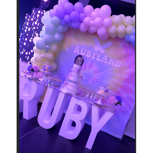 Carla Moreau et Kevin Guedj fêtent le premier anniversaire de leur fille Ruby et ont imaginé Ruby Land - 1er octobre 2020, Instagram