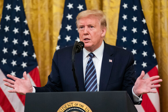 Le président Donald Trump lors d'une intervention sur la protection des séniors contre le coronavirus (COVID19) à la Maison Blanche le 30 avril 2020. 