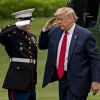 Le Président Donald Trump - Arrivée avec Marine One sur la pelouse sud de la Maison Blanche à Washington, DC, États-Unis, le jeudi 14 mai 2020.