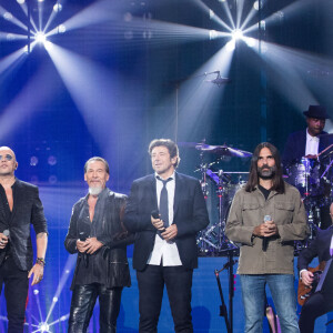 Exclusif - Lynn, Daniel Lévi, Pascal Obispo, Florent Pagny, Patrick Bruel, Khaled Mouzanar - Concert "Unis pour le Liban" à l'Olympia à Paris. Le 1er octobre 2020. Parrainé par le célèbre trompettiste I.Maalouf, ce grand concert caritatif a été retransmis depuis l'Olympia sur France 2. © Da Silva-Moreau / Bestimage