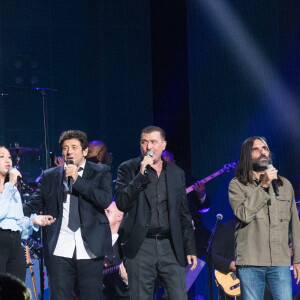 Exclusif - Pascal Obispo, Florent Pagny, Lynn, Patrick Bruel, Daniel Lévi, Khaled Mouzanar - Concert "Unis pour le Liban" à l'Olympia à Paris. Le 1er octobre 2020. Parrainé par le célèbre trompettiste I.Maalouf, ce grand concert caritatif a été retransmis depuis l'Olympia sur France 2. © Da Silva-Moreau / Bestimage