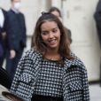 Lyna Khoudri - Sorties du défilé de mode prêt-à-porter printemps-été 2021 "Chanel" au Grand Palais à Paris. Le 6 octobre 2020. © Veeren Ramsamy-Christophe Clovis / Bestimage