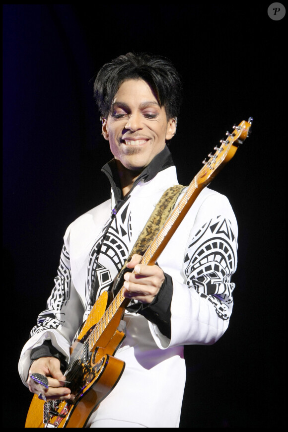 Concert du chanteur Prince au Grand Palais à Paris.