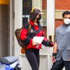 Exclusif - Bella Hadid arrive à un studio dans le quartier de Brooklyn à New York pendant l'épidémie de coronavirus (Covid-19), le 28 septembre 2020 