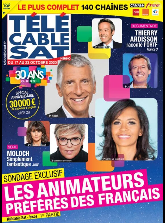 Couverture du magazine "Télé Câble Sat" du 12 octobre 2020