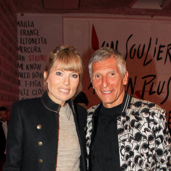 Nagui et sa femme Mélanie Page lors du vernissage de l'exposition consacrée à l'oeuvre et l'imaginaire de Christian Louboutin "l'Exhibitionniste' (L'Exibition[niste]) au Palais de la Porte Dorée, à Paris, France, le 24 février 2020. © Philippe Baldini/Bestimage 