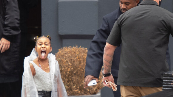 Kanye West hilare : sa fille North, reine des grimaces face aux photographes