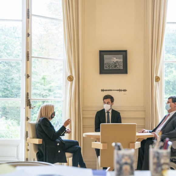 Brigitte Macron en rendez-vous avec Éric Molinié, secrétaire général de Dalkia