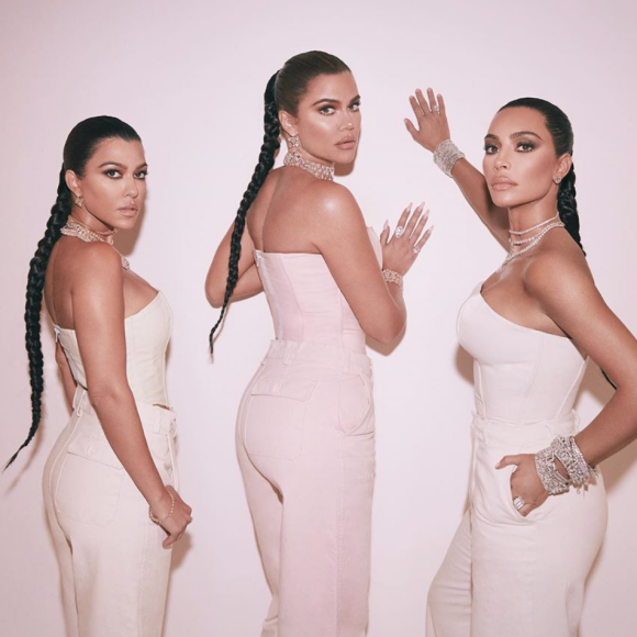 Kourtney, Khloé et Kim Kardashian. Novembre 2019.