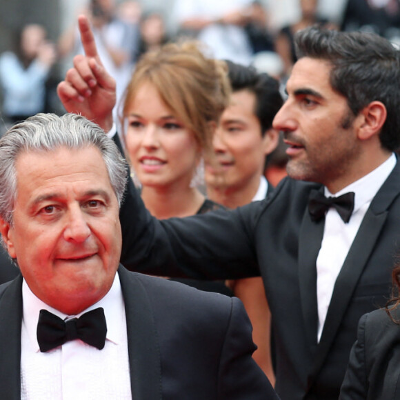 Isabelle De Araujo (Bijoux APM Monaco), Christian Clavier et Chantal Lauby - Montée des marches du film "Jimmy's Hall" lors du 67 ème Festival du film de Cannes – Cannes le 22 mai 2014. 