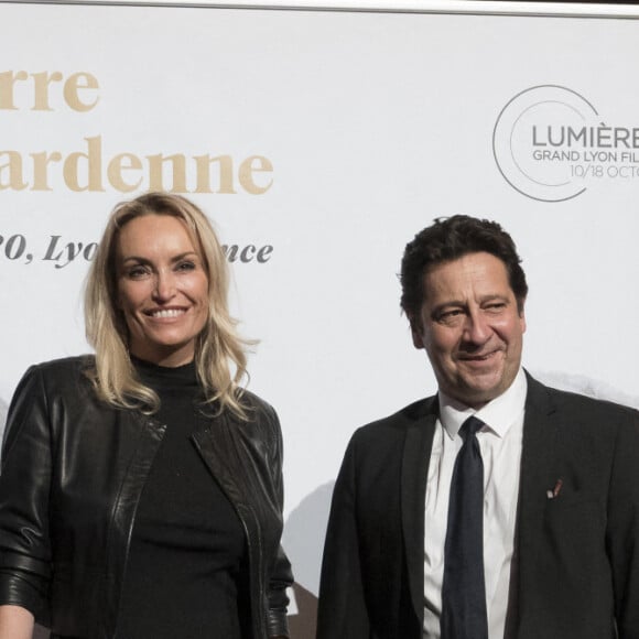 Christelle Bardet et laurent gerra, lors de la cérémonie de clôture de la 12e édition du Festival du film Lumière à Lyon, du 10 au 18 octobre 2020. Le festival rend, cette année, hommage aux cinéastes belges Jean-Pierre et Luc Dardenne, doubles lauréats de la Palme d'Or. Lyon, le 16 octobre 2020. © Sandrine Thesillat / Panoramic / Bestimage 
