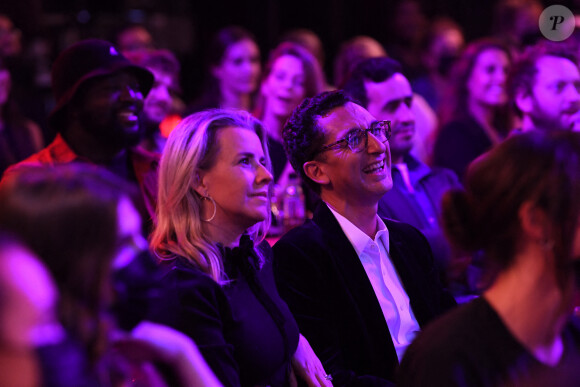 Maxime Saada, directeur général du groupe Canal+ et sa femme Sylvie - Soirée de gala du Jamel Comedie Club au Paradis Latin avec Canal+ à Paris, le 8 octobre 2020. © RACHID BELLAK / BESTIMAGE 