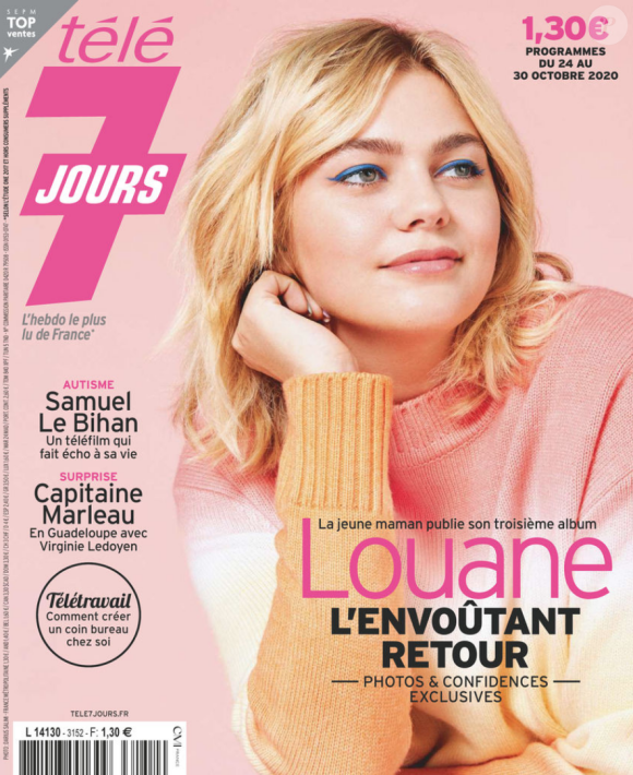 Louane fait la couverture du magazine "Télé 7 Jours", le 19 octobre 2020.