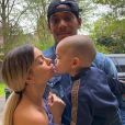 Mélanie Da Cruz avec Anthony Martial et leur fils Swan, le 12 juillet 2020
