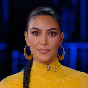 Kim Kardashian sur le plateau de l'émission de David Letterman "Mon prochain invité n'est plus à présenter" (My Next Guest Needs No Introduction). Le 20 octobre 2020 