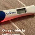 Kevin Guedj et Carla Moreau dévoilent le résultat d'un test de grossesse sur Snapchat, le 22 octobre 2020