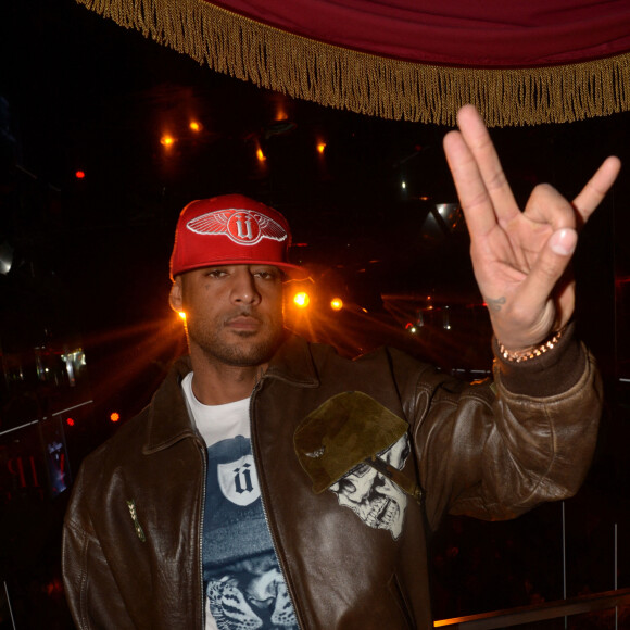 Le chanteur Booba en aftershow au Vip Room a Paris le 13 novembre 2013.
