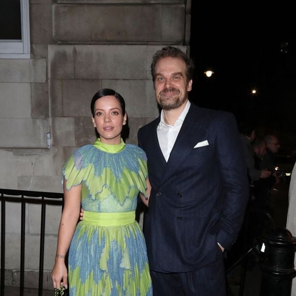 Lily Allen et son compagnon David Harbour - Charles Finch & CHANEL Pre-BAFTA Party à Londres, 2020.