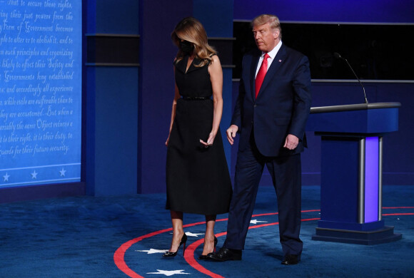 Melania Trump lors du dernier débat télévisé entre les candidats Donald Trump et Joe Biden, avant les élections présidentielles. Nashville, le 22 octobre 2020.