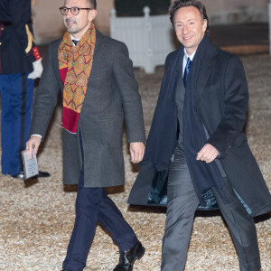 Séparation - Stéphane Bern s'est séparé de Lionel - Stéphane Bern et son compagnon Lionel Bounoua - Le grand-duc et la grande-duchesse de Luxembourg assistent au Dîner d'Etat, au Palais présidentiel de l'Elysée, offert par le président de la République française et sa femme la Première Dame à l'occasion d'une Visite d'Etat en France à Paris, France, le 19 mars 2018. © Jacovides-Moreau/Bestimage