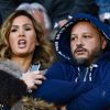 Vitaa et son mari Hicham Bendaoud dans les tribunes du match de Ligue 1 Conforama PSG 5-0 Montpellier au Parc des Princes à Paris le 1 février 2020 © Giancarlo Gorassini / Bestimage