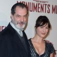 Samuel Labarthe et sa femme Helene Medigue (robe Christophe Guillarmé) - Première du film "Monuments Men" à l'UGC Normandie à Paris.