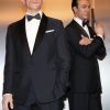 Daniel Craig et Sean Connery Wachsfiguren statues de cire de l'ancien interprètre de James Bond au musée Madame Tussaus à Berlin, le 4 octobre 2016. © Future-Image via ZUMA Press/Bestimage 