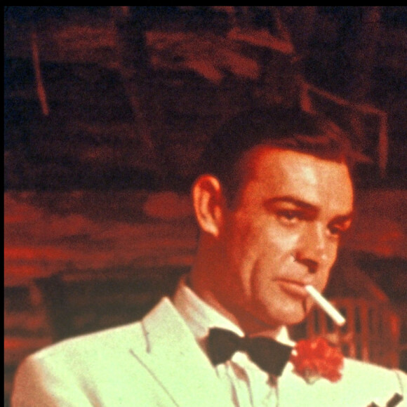 Archives- Sean Connery sur le tournage du film "Goldfinger".