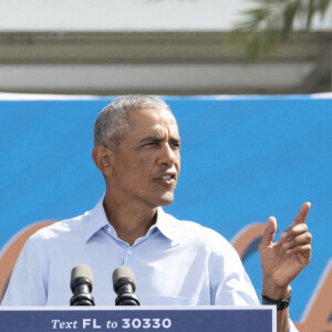 Barack Obama en meeting de soutien au candidat du parti démocrate pour l'élection présidentielle 2020 à Orlando. Le 27 octobre 2020 © Ben Solomon - Biden for President / Zuma Press / Bestimage 