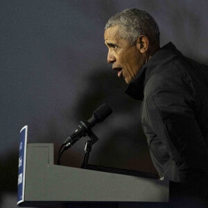 Barack Obama à Detroit, dans le Michigan, le 31 octobre 2020, pour soutenir Joe Biden. Photo by Dominick Sokotoff/SPUS/ABACAPRESS.COM)