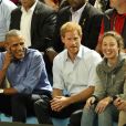 Joe Biden, Jill Biden, Barack Obama et le prince Harry dans les tribunes des Invictus Game 2017 à Toronto, le 29 septembre 2017.   