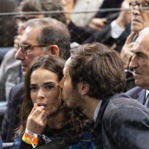 Vianney Bureau (Vianney) et sa compagne Catherine Robert - People lors de la finale du tournoi Rolex Paris Masters 2019 à Paris le 3 novembre 2019. © Veeren - Perusseau / Bestimage 