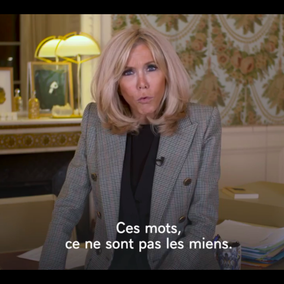 Brigitte Macron s'engage contre le harcèlement en milieu scolaire, lors de la 1ère Conférence internationale sur la lutte contre le harcèlement organisée par l'UNESCO, le 5 novembre 2020.