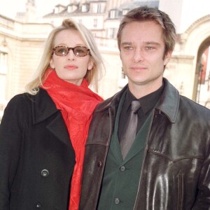 Estelle Lefébure et David Hallyday à Paris à la fin des 90's.