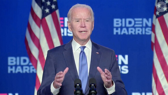 Le candidat démocrate à la présidence Joe Biden prononçant un discours à Wilmington le 6 novembre 2020. 