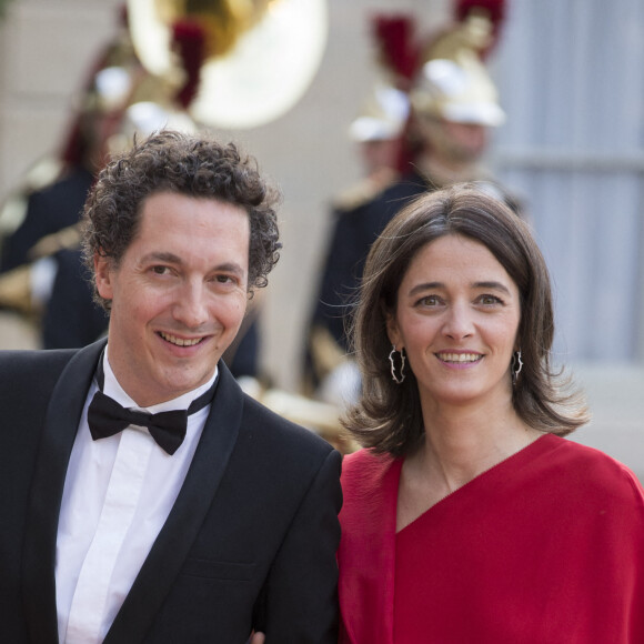 Guillaume Gallienne et sa femme Amandine - Dîner d'état en l'honneur de la reine d'Angleterre donné par le président français au palais de l'Elysée à Paris, le 6 juin 2014.