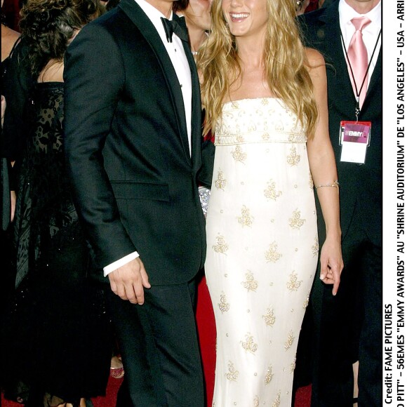 Jennifer Aniston et Brad Pitt aux Emmy Awards, le 19 septembre 2004