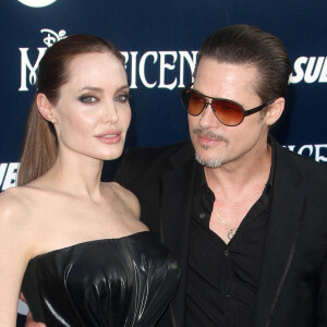 Angelina Jolie, Brad Pitt - Première du film "Maleficent" à Los Angeles le 28 mai 2014.