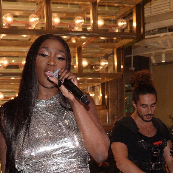 Semi-exclusif - Aya Nakamura (Aya Danioko) lors de la soirée d'inauguration de l'ouverture du nouveau grand magasin des Galeries Lafayette sur les Champs-Elysées à Paris, France, le 27 mars 2019. © Rachid Bellak/Bestimage