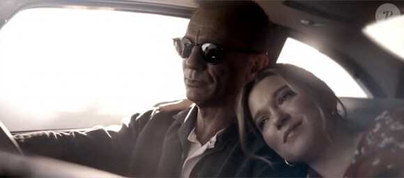 Image du clip vidéo de la chanson No Time to Die avec Daniel Craig et Lea Seydoux à Los Angeles, le 1er octobre 2020 