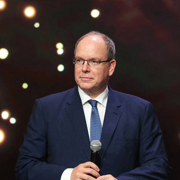 Le prince Albert II de Monaco - Photocall et cérémonie des Sportel Awards 2020 à la salle Prince Pierre du Grimaldi Forum de Monaco le 27 octobre 2020. © Jean-charles Vinaj / Bestimage